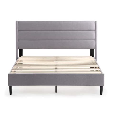 Brookside Amelia Upholstered Stone King Bed With Horizontal Channels