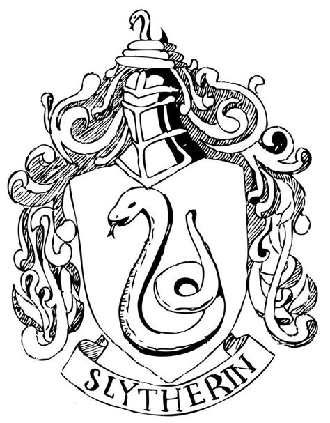 Slytherin Crest Coloring Page