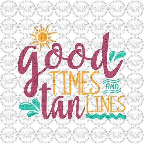 good times and tan lines svg summer svg beach svg etsy tan lines clip art print making