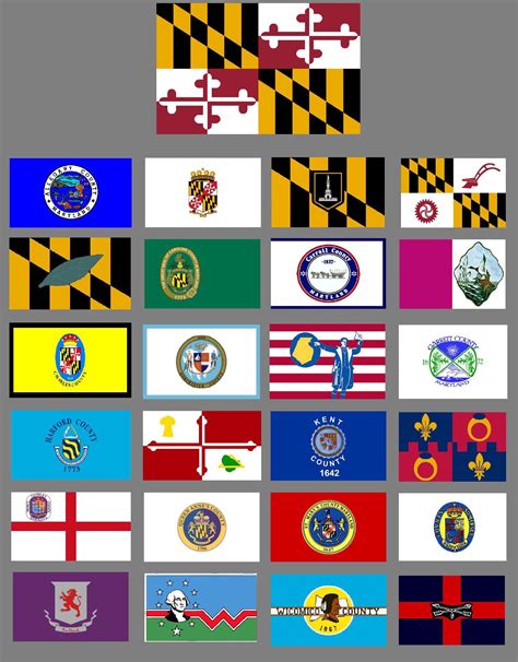 Maryland Flag And Its 24 County Flags Rvexillology
