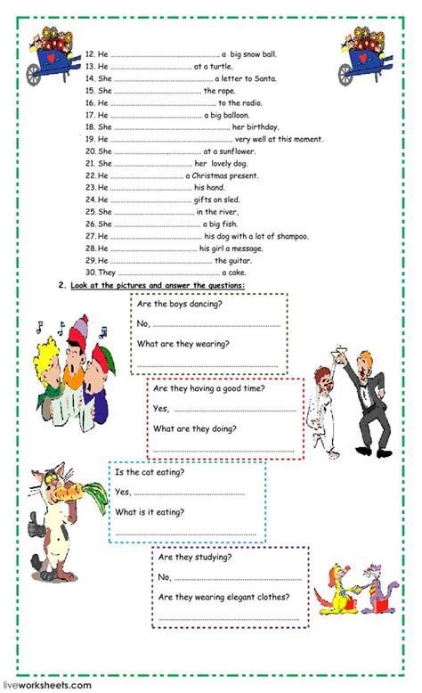 Present Continuous Interactive And Downloadable Worksheet You Can Do The Exercises Online Or