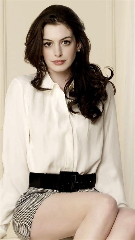 Anne Hathaway Beautiful Brunette Girl Hd Hd Phone Wallpaper Rare