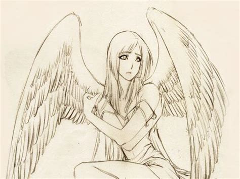 Ангелы Картинки Нарисованные Карандашом Для Срисовки Девушки Telegraph