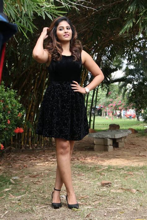 Anjali Cross Legs In Mini Black Skirt At Balloon Movie