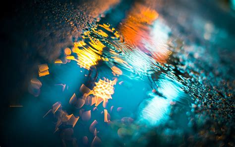 Wallpaper Sunlight Night Water Reflection Blue Underwater Bokeh