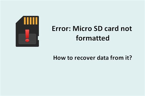 How To Deal With Micro Sd Card Not Formatted Error Look Here