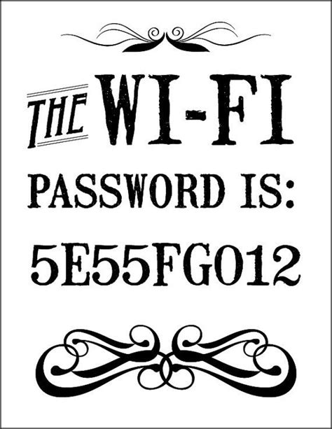 Wifi Password Printable Sign Unique Home By Designedbykriddo 500
