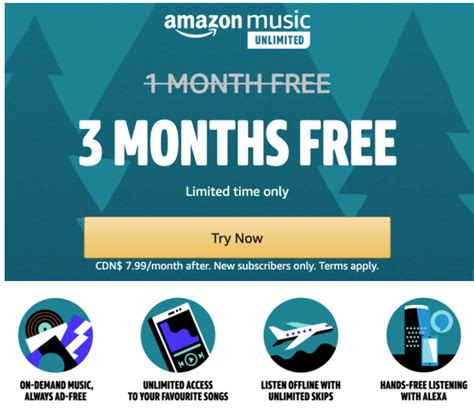 Amazon Canada Promotions: Get 3 Months FREE of Amazon Music Unlimited ...