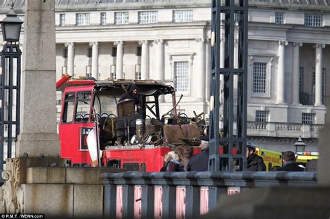 Bus explosion on lambeth bridge causes panic, london. London bus explodes on Lambeth Bridge for Jackie Chan's ...