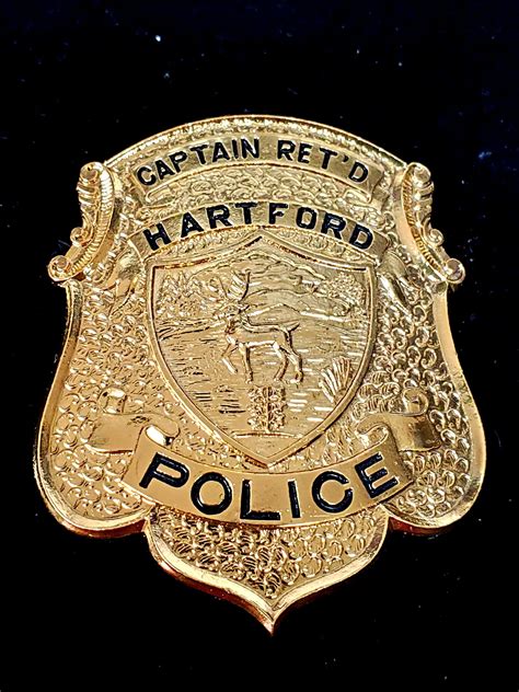 Hartford Connecticut Police Captain Retired Gode Collectors Badgescom
