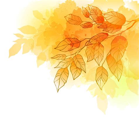 Golden Autumn Leaves Background Vector Material Eps Uidownload