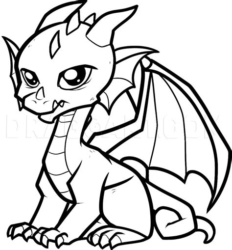 How To Draw A Baby Dragon Baby Dragon Step By Step Drawing Guide By