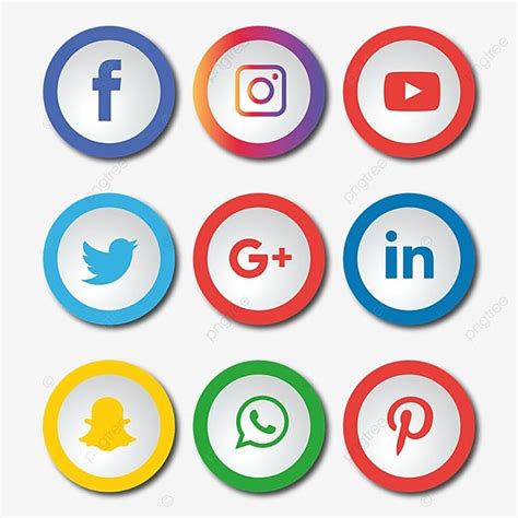 Social Media Icons Set Logo Vector Illustrator Social Media Icon PNG And Vector With