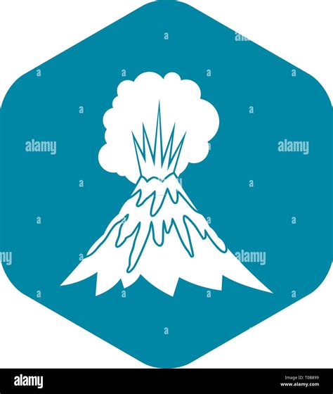 Volcano Erupting Icon Simple Style Stock Vector Image And Art Alamy