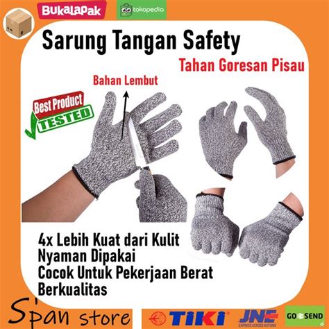 Jual Sarung Tangan Keselamatan Safety Glove Tahan Goresan Pisau Termurah Di Lapak Span Store