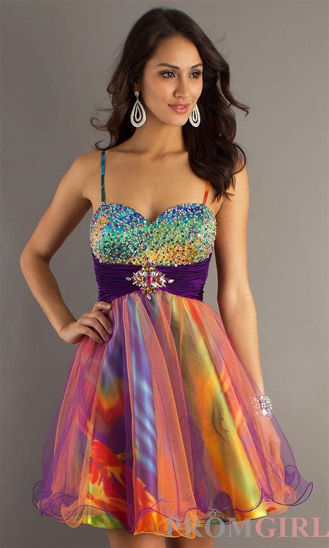 So Adorable Rainbow Prom Dress Rainbow Dress Homecoming Dresses