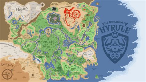 Gorgeous 5k Map Of Hyrule From Botw Breathofthewild