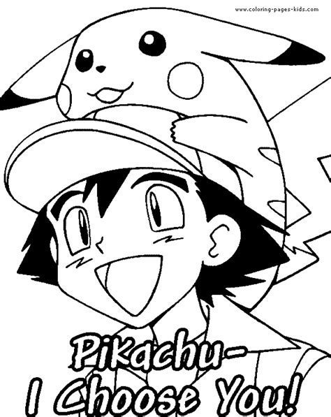 Pok Mon Color Page Coloring Pages For Kids