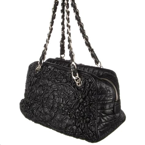 CHANEL Bags Chanel Black Leather Astrakhan Bowler Bag Poshmark