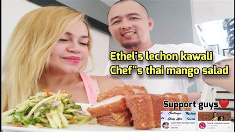 Ethel Booba Vlog56 Ethels Lechon Kawali And Chefs Thai Mango Salad