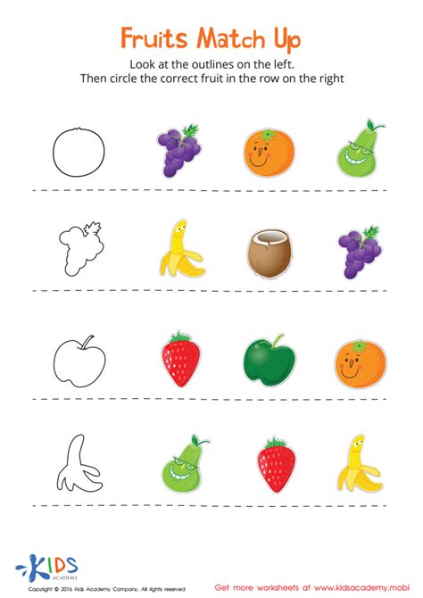Printable Fruits Worksheets For Kindergarten Free Printable Worksheet