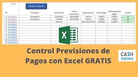 Control Previsiones De Pagos Con Excel Gratis