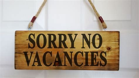 Vacancies No Vacancy Sign Hotel Surf Lodge Guest House Bandb Backpackers