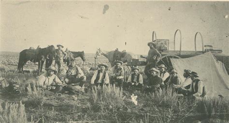 Cowboys At A Chuck Wagon Kansas Memory Kansas Historical Society