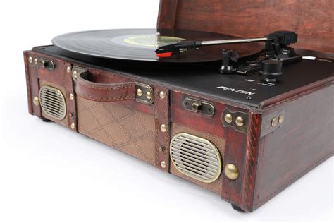 Record Player Usb Rp140 Leather Briefcase Style Built In Full