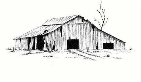 Old Rustic Barn Number Two Drawing By Michael Vigliotti