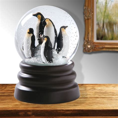 Musical Snow Globe Adorable Penguins Plays Let It Snow