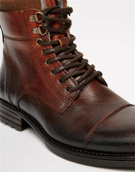 Aldo Giannola Leather Boots In Tan Brown For Men Lyst