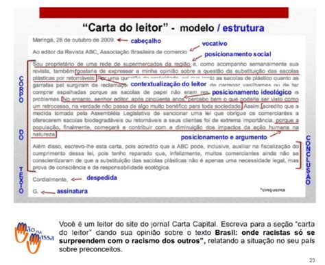 Tarefa De Produ O Escrita Do G Nero Carta Do Leitor Ccba P Download