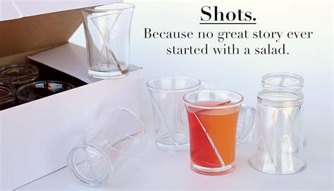 Reusable Or Disposable Plastic Shot Glasses With A Twist Party Pack Of 10 Divider