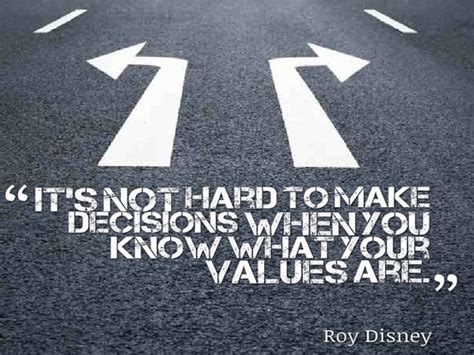 Its Not Hard To Make Decisions When You Know What Your Values Are