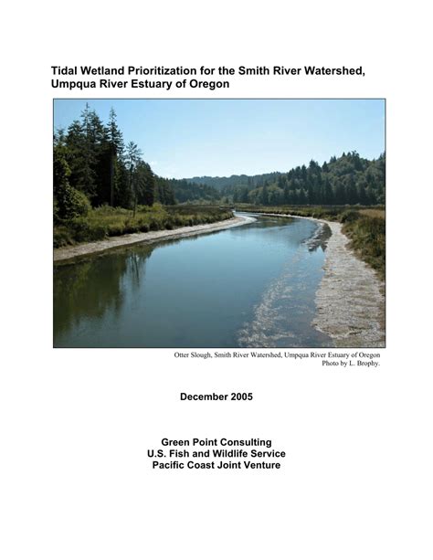 Pdf Tidal Wetland Prioritization For The Smith River Watershed
