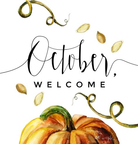 October Welcome Smplfree Printable