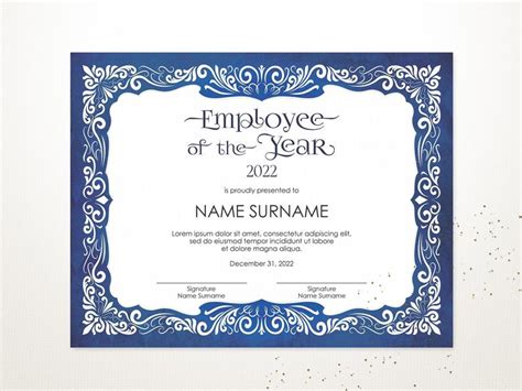The shortlist for 2020 is: Employee of the YEAR Editable Template Editable Award Employee of the Year Printable Template ...