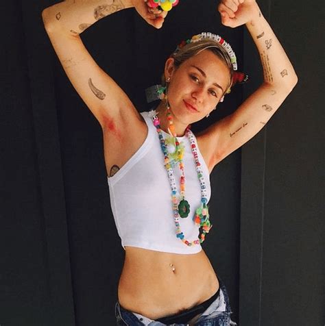 miley cyrus just dyed her pubic hair and her underarm hair bright pink as you do metro news