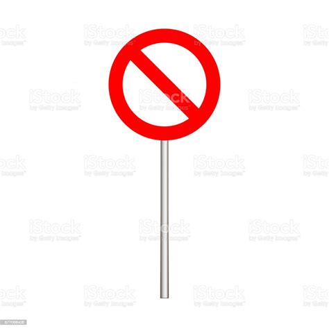 Traffic Ban Sign Way Ban Sign Red Circle Stock Illustration Download
