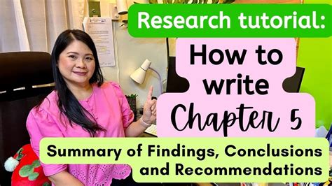 How To Write Chapter 5 Summary Of Findings Conclusions And
