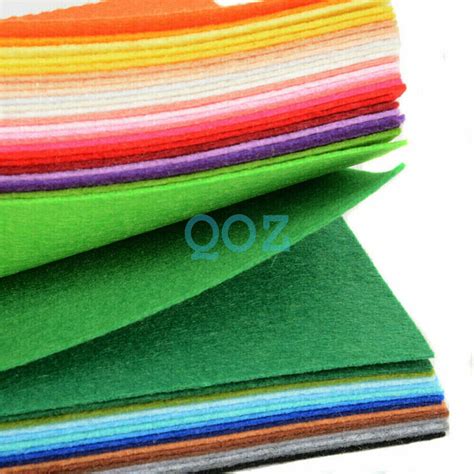 80pcs Mix Colour Squares Non Woven Felt Fabric Sheets For Kids Diy Art