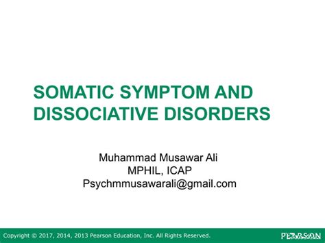Somatic Symptom And Related Disorders An Overview Ppt