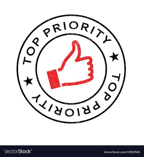 Top Priority Rubber Stamp Royalty Free Vector Image
