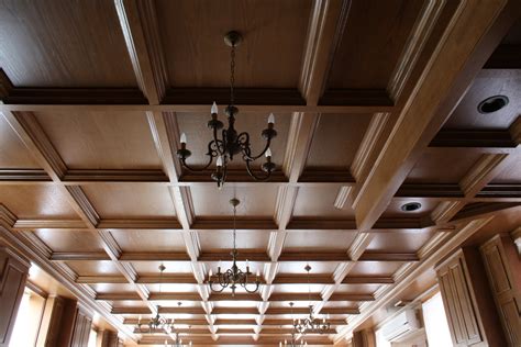 Coffered Ceiling 23 Dark Woodgrid® Coffered Ceilings By Midwestern