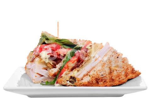Chicken Club Sandwich Isolated Stock Photo Royalty Free Freeimages