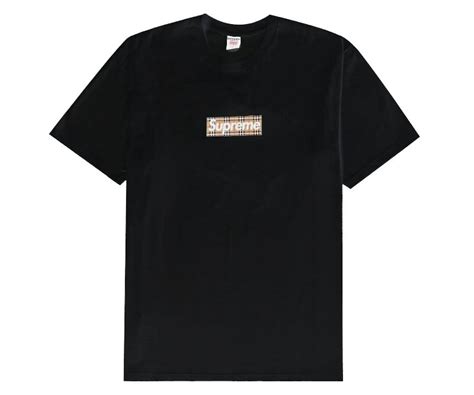 Supreme X Burberry Box Logo Black Tee The Mainstreet Marketplace