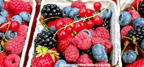 Nombres De Las Frutas En Inglés Y Español En Orden Alfabético