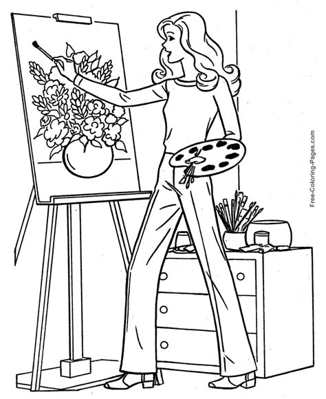 Artist Coloring Pages Coloring Pages