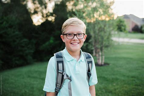 5th Grade Student On His First Day Of School By Stocksy Contributor